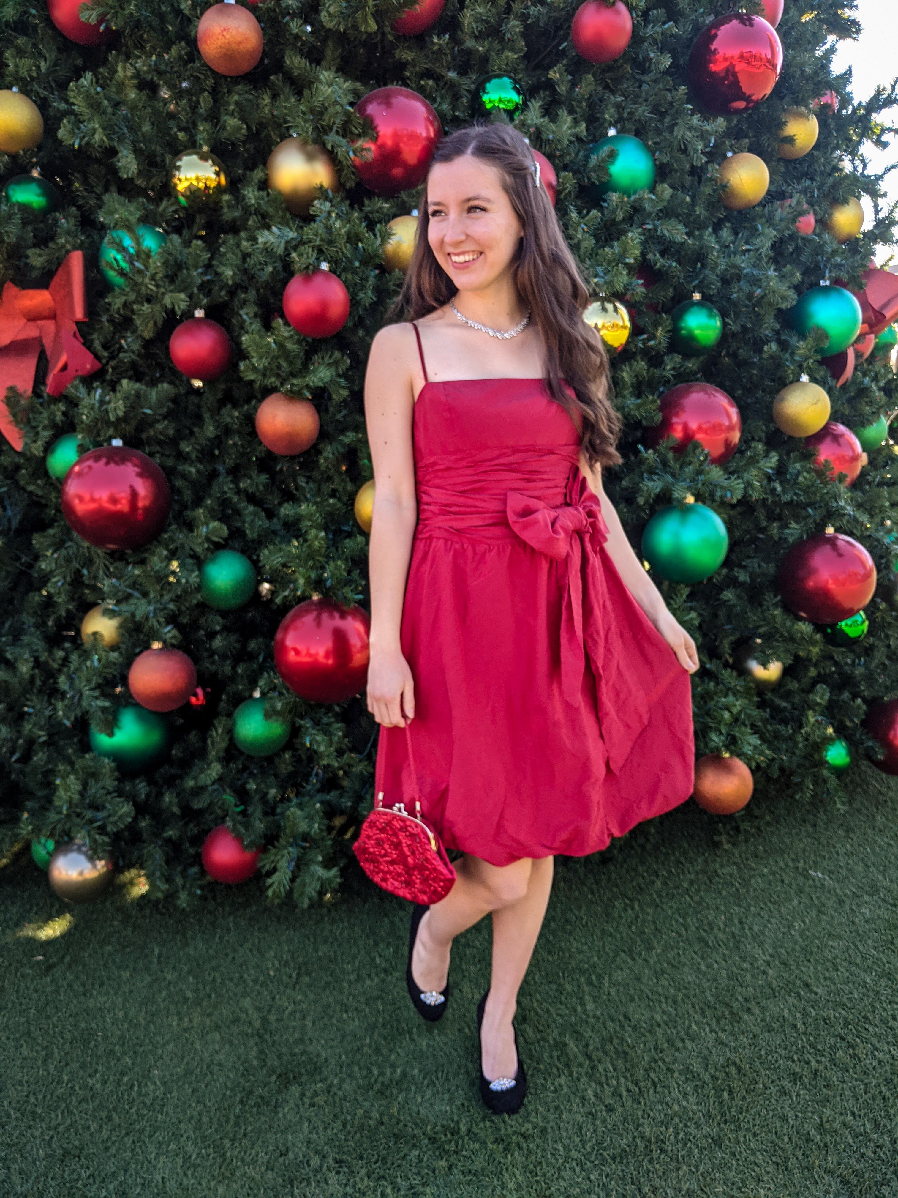 dressed-up-red-dress-bcbg-thrifted