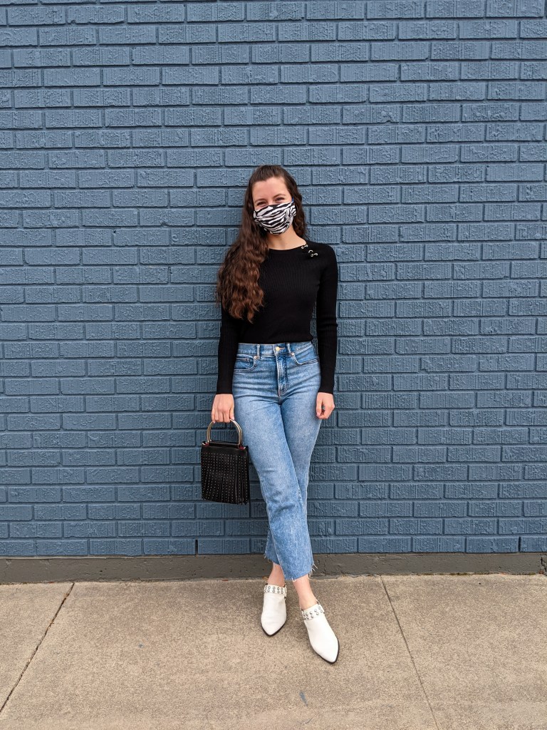 mom-jeans-black-ribbed-sweater-mask-fashion