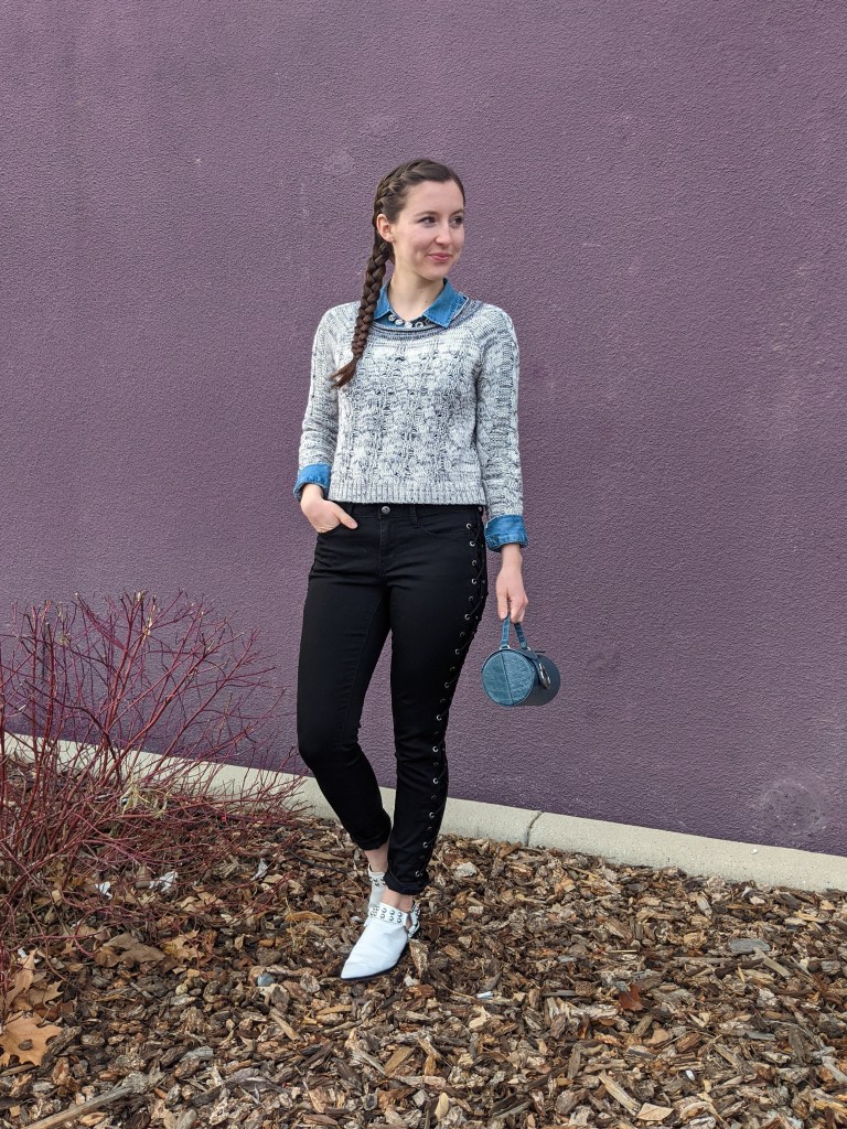 preppy-edgy-denim-collared-shirt-grey-sweater