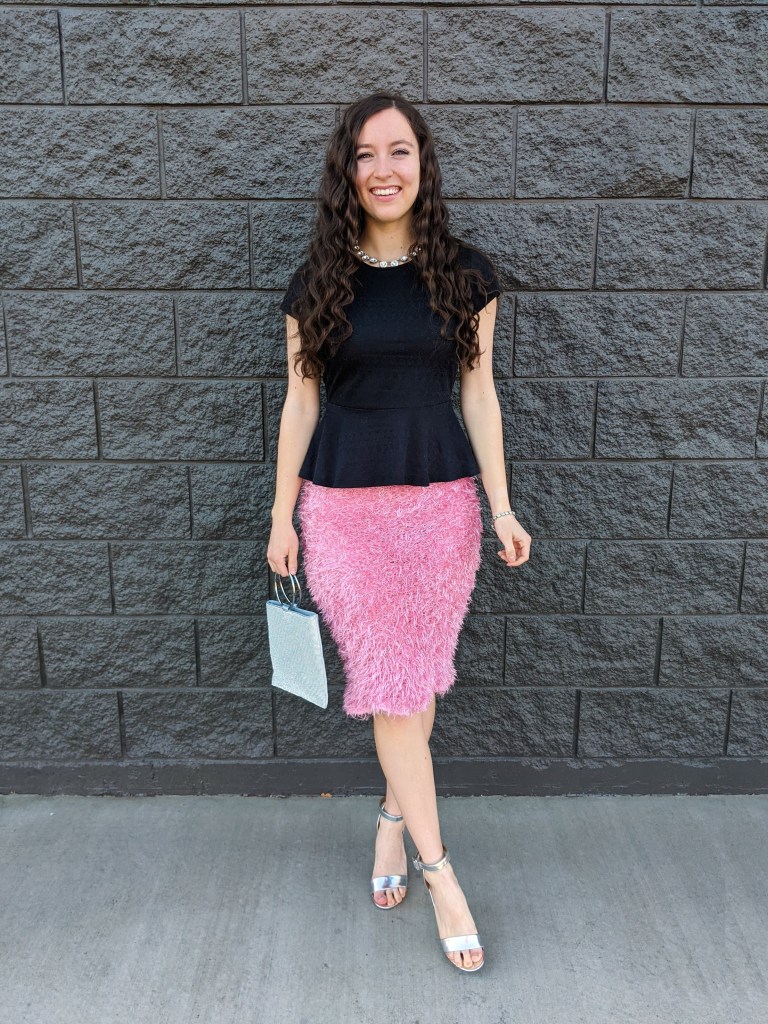 valentine's-day-outfit-pink-skirt-crimped-hair