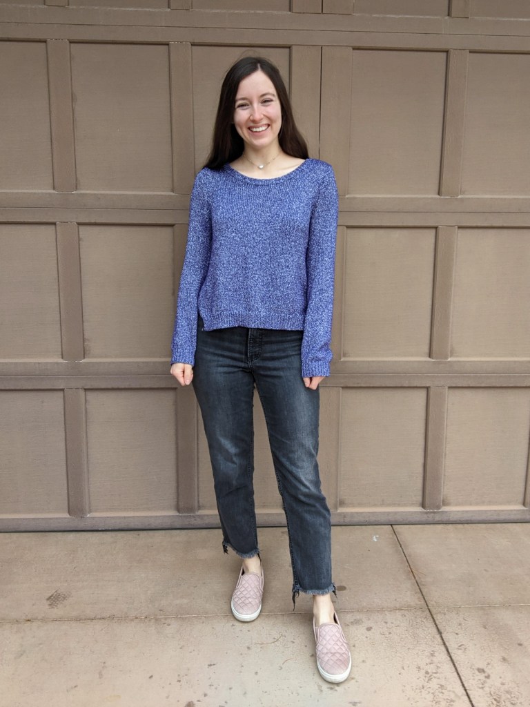 purple-sweater-thrifted-grey-express-jeans-straight-leg