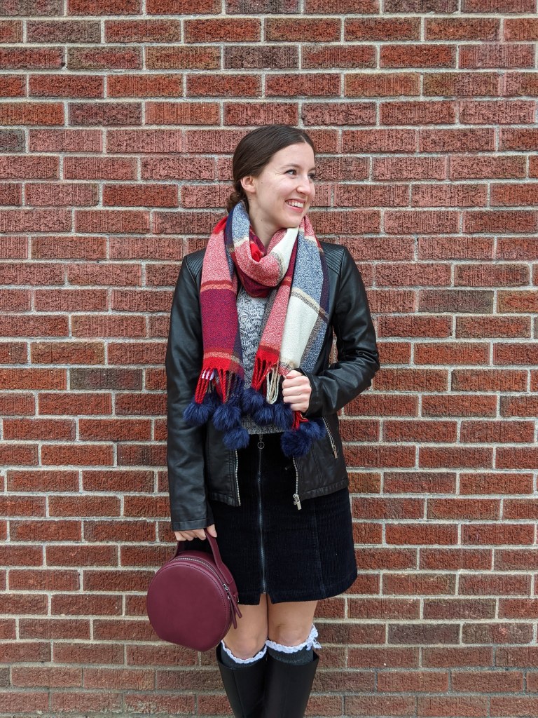 plaid-blanket-scarf-leather-jacket-circle-purse