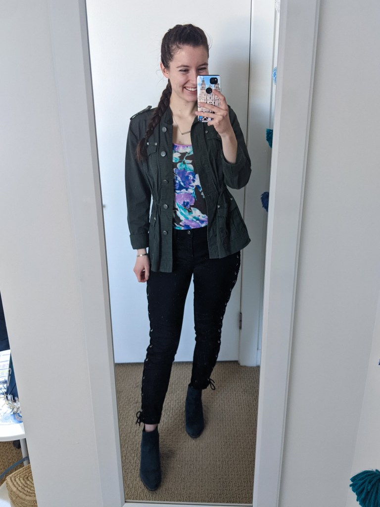 blue-booties-utility-jacket-floral-tee