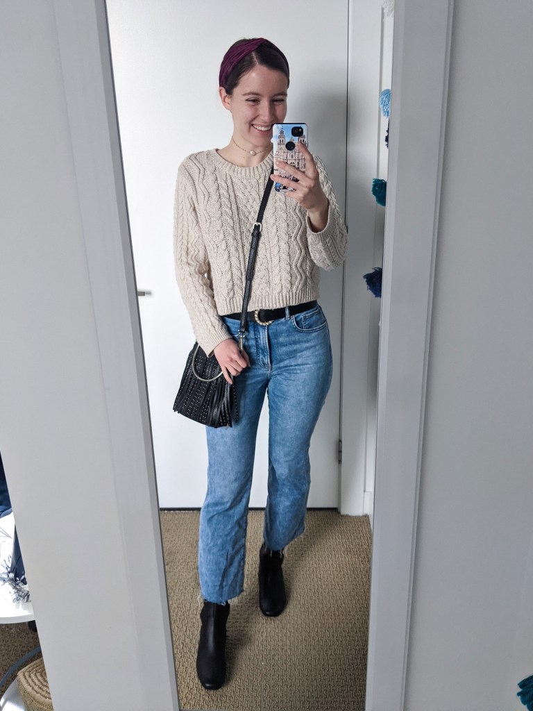 beige-sweater-express-jeans-cropped-flared-fringe-purse