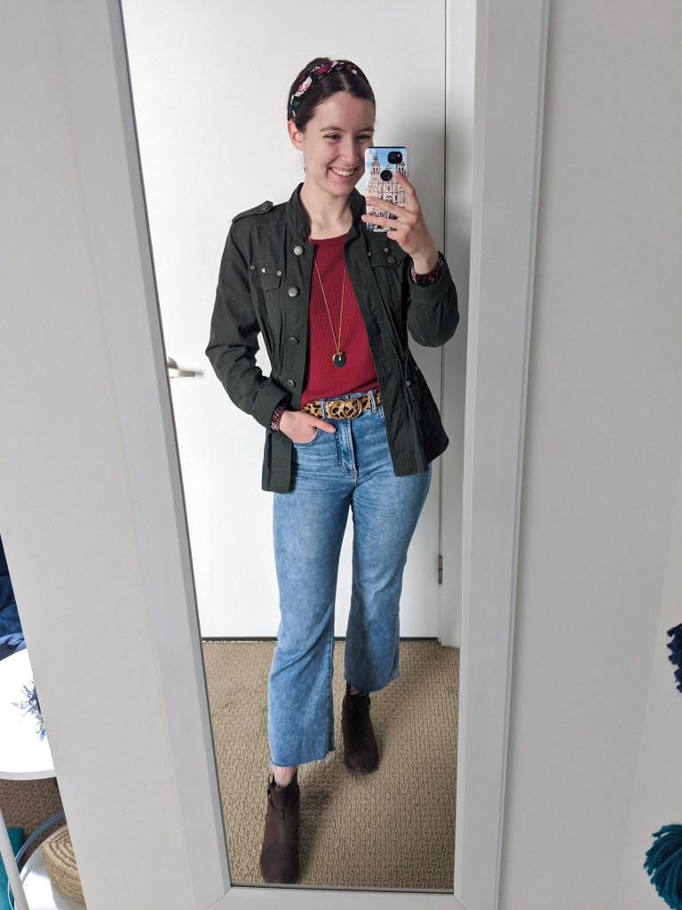 utility-jacket-cropped-jeans-brown-booties-leopard-belt