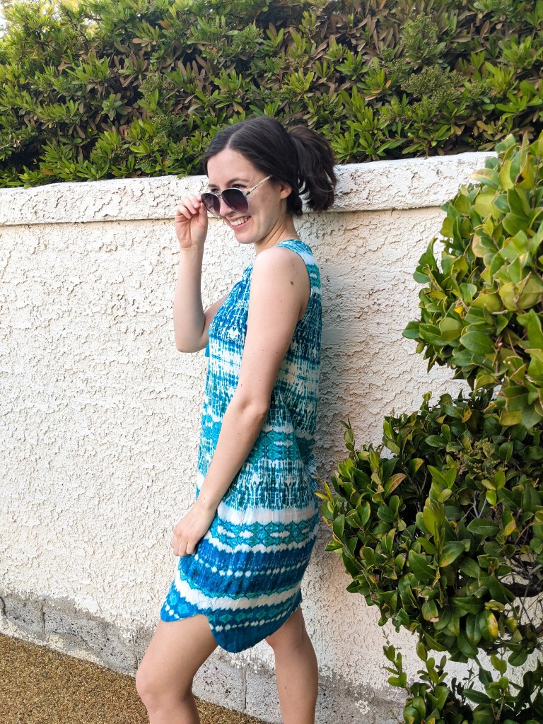 claw-clip-trendy-blue-summer-dress
