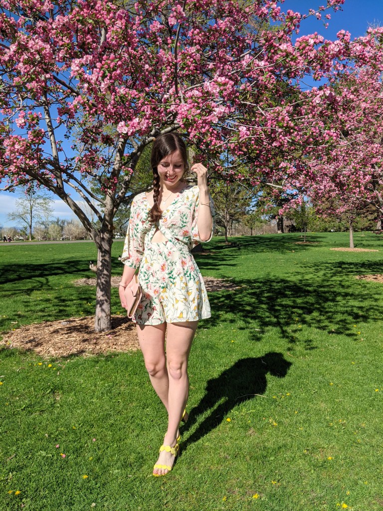 floral-romper-thrifted-blush-purse-spring