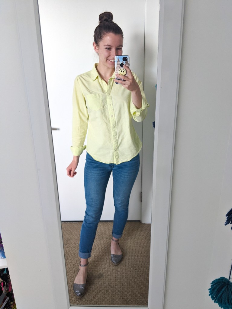 collared-shirt-lime-green-neon-skinny-jeans