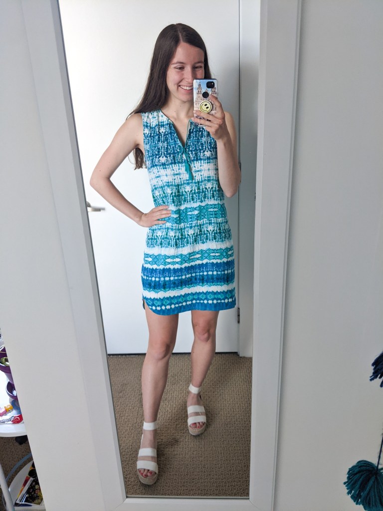 turquoise-patterned-beach-dress-white-espadrilles