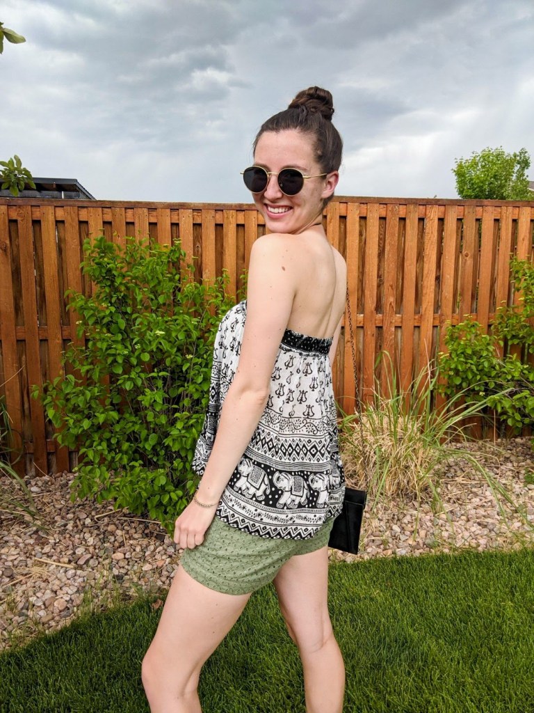patterned-halter-top-green-shorts-summer-style-casual-vibes