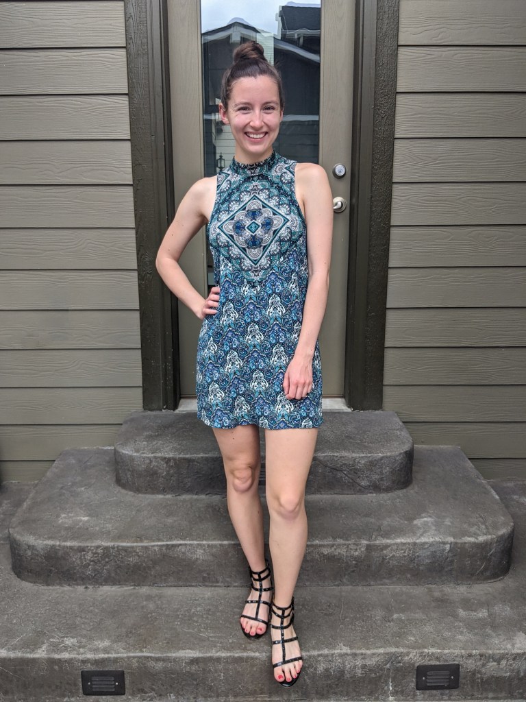 abercrombie-patterned-dress-mock-neck-black-sandals