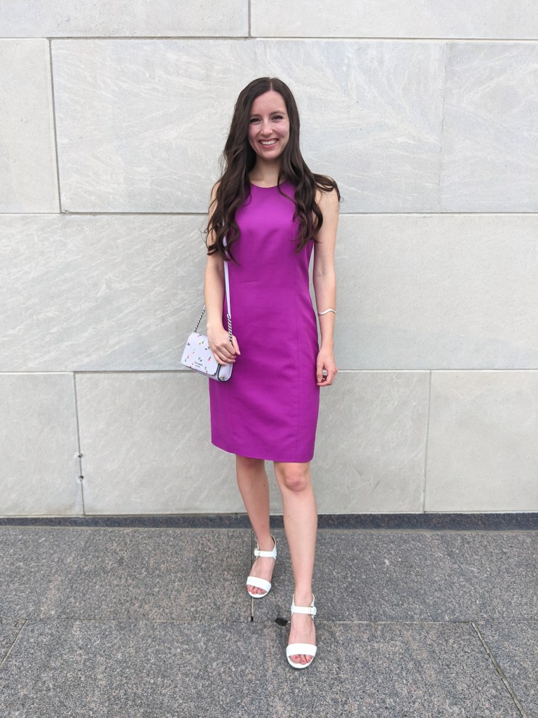 fuchsia-dress-thrifted-shift-style