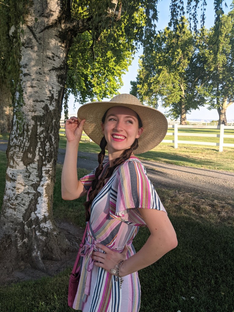 wine-tasting-lasater-ranch-vrbo-striped-romper