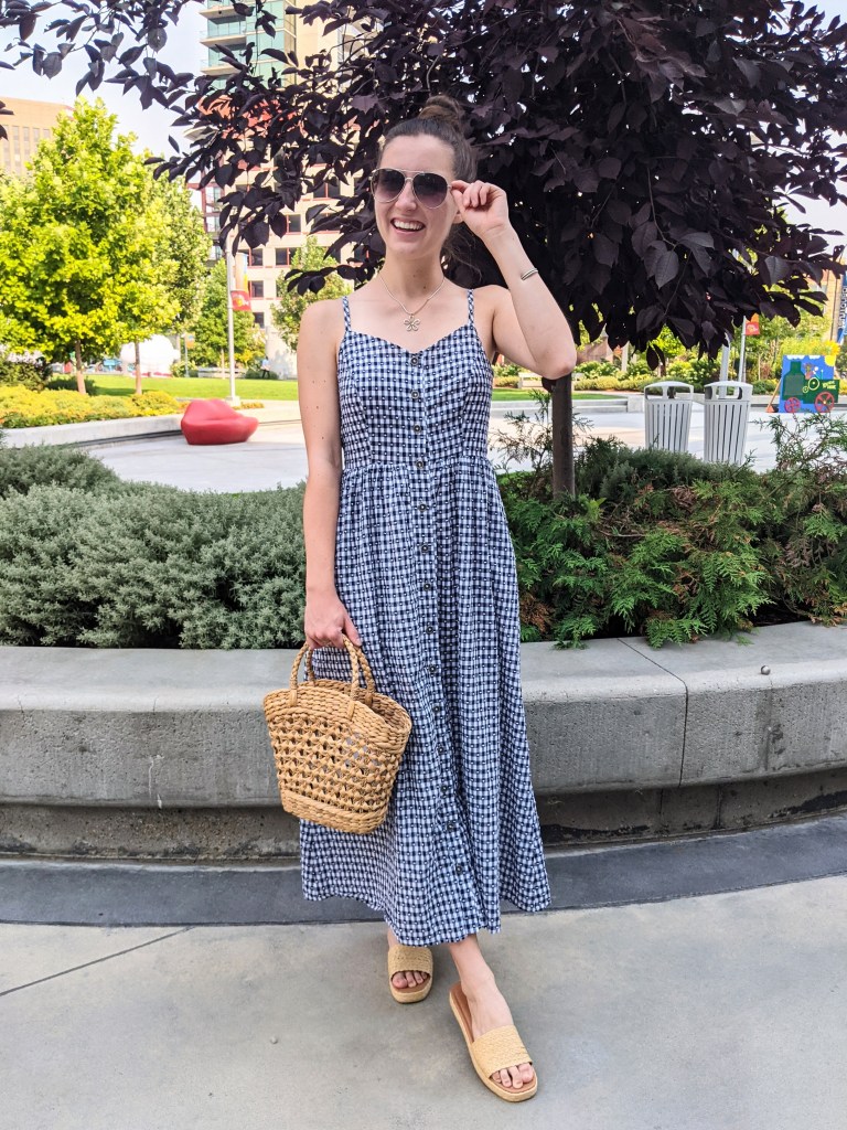 gingham-maxi-dress-consignment-alt-rebel-wicker-purse