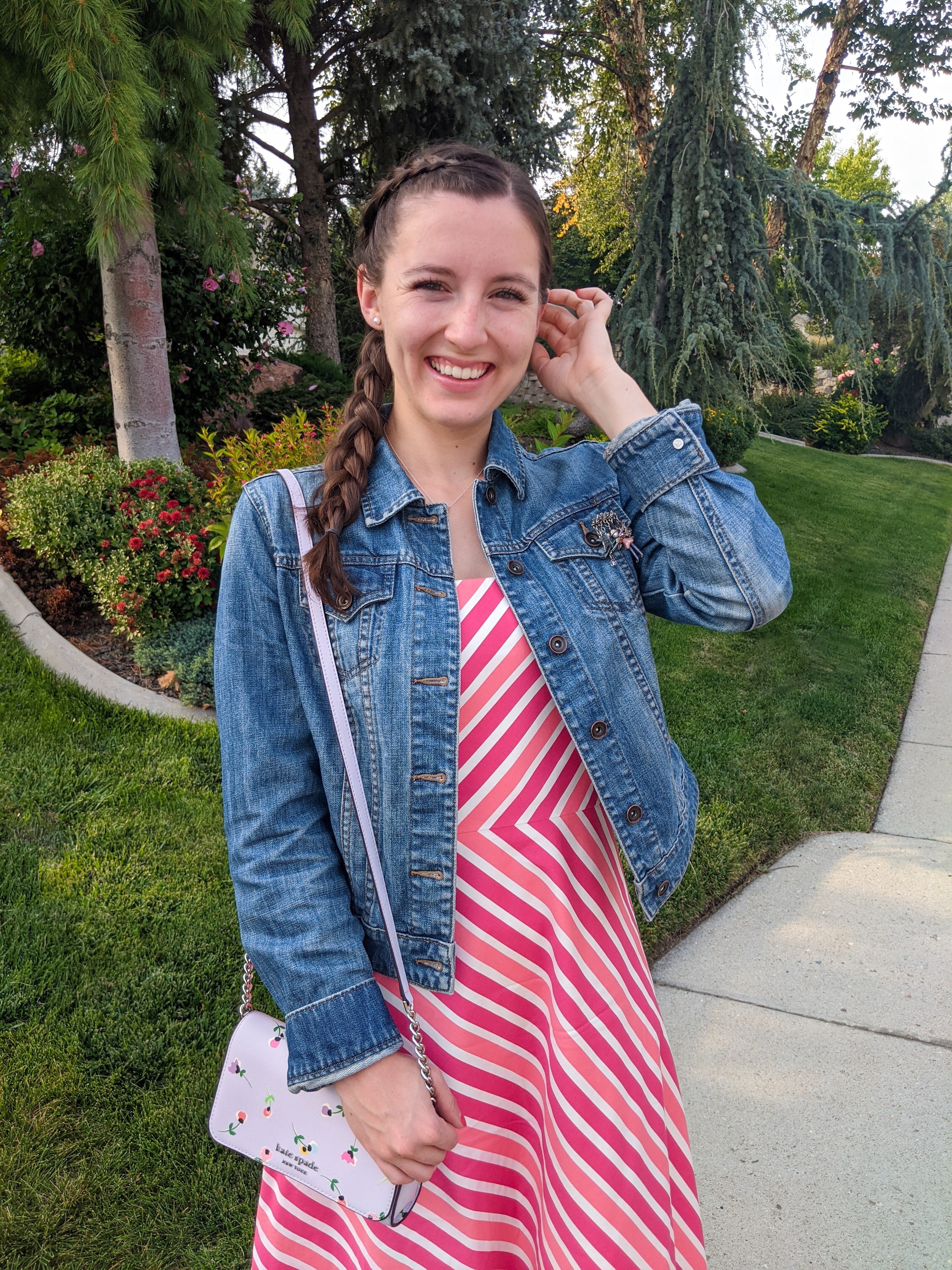 ann-taylor-thrifted-dress-kate-spade-floral-purse