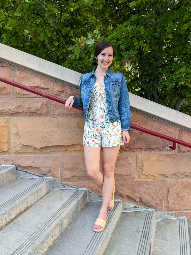 floral-romper-secondhand-consignment-denim-jacket