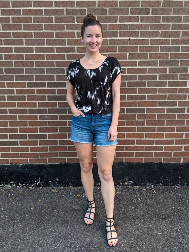 black-top-denim-shorts-black-gladiator-sandals