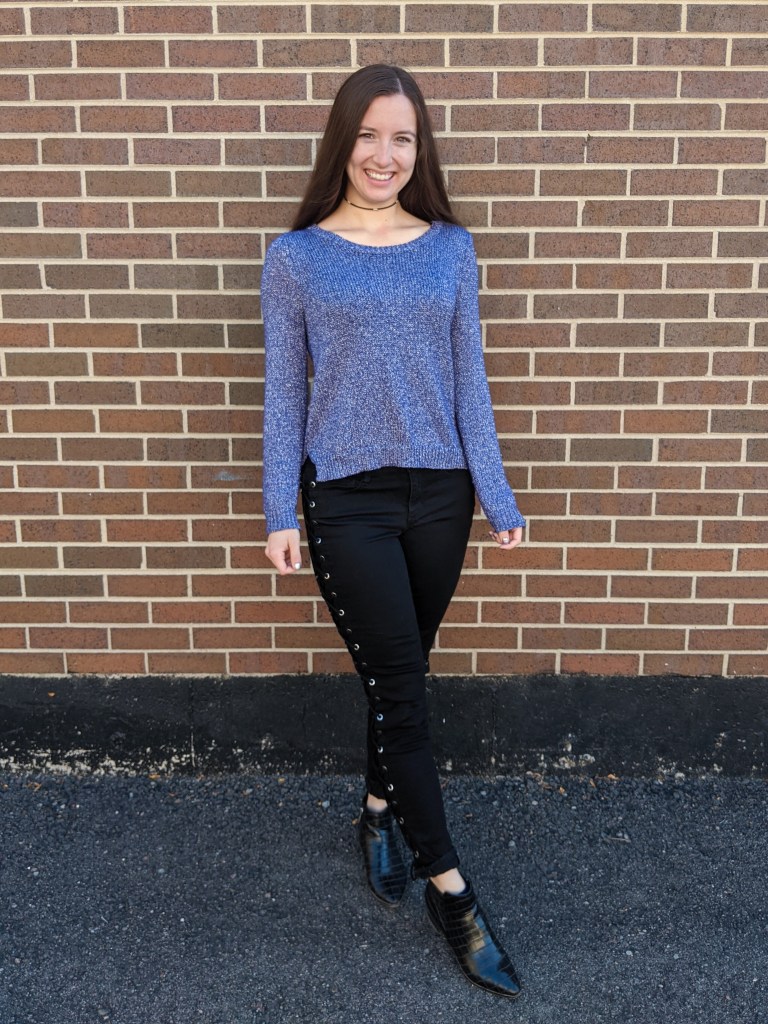 purple-sweater-hand-me-down-black-laceup-pants-black-booties