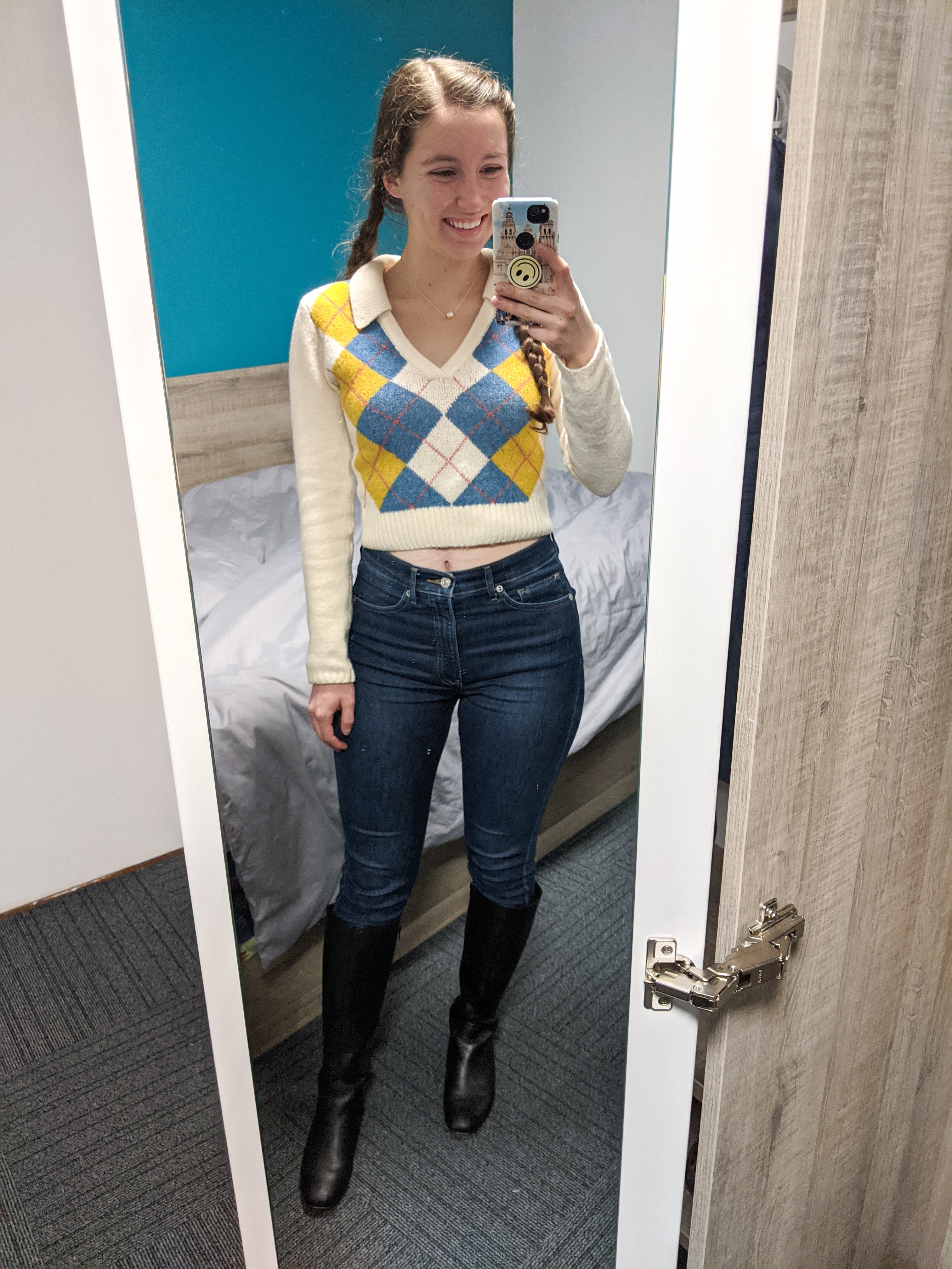 argyle-sweater-skinny-jeans-black-knee-boots