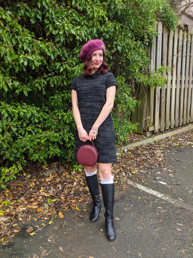 maison-jules-macys-tweed-collared-dress-beret-french-style-affordable-fashion