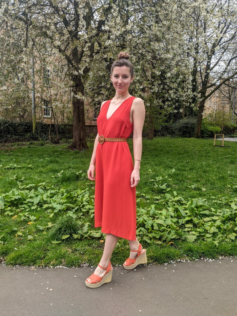 orange-jumpsuit-french-connection-secondhand-orange-wedges