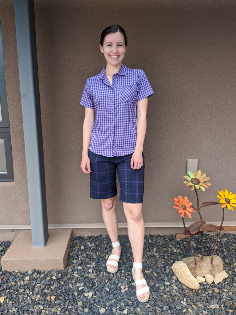 purple-plaid-top-shorts-club-ride