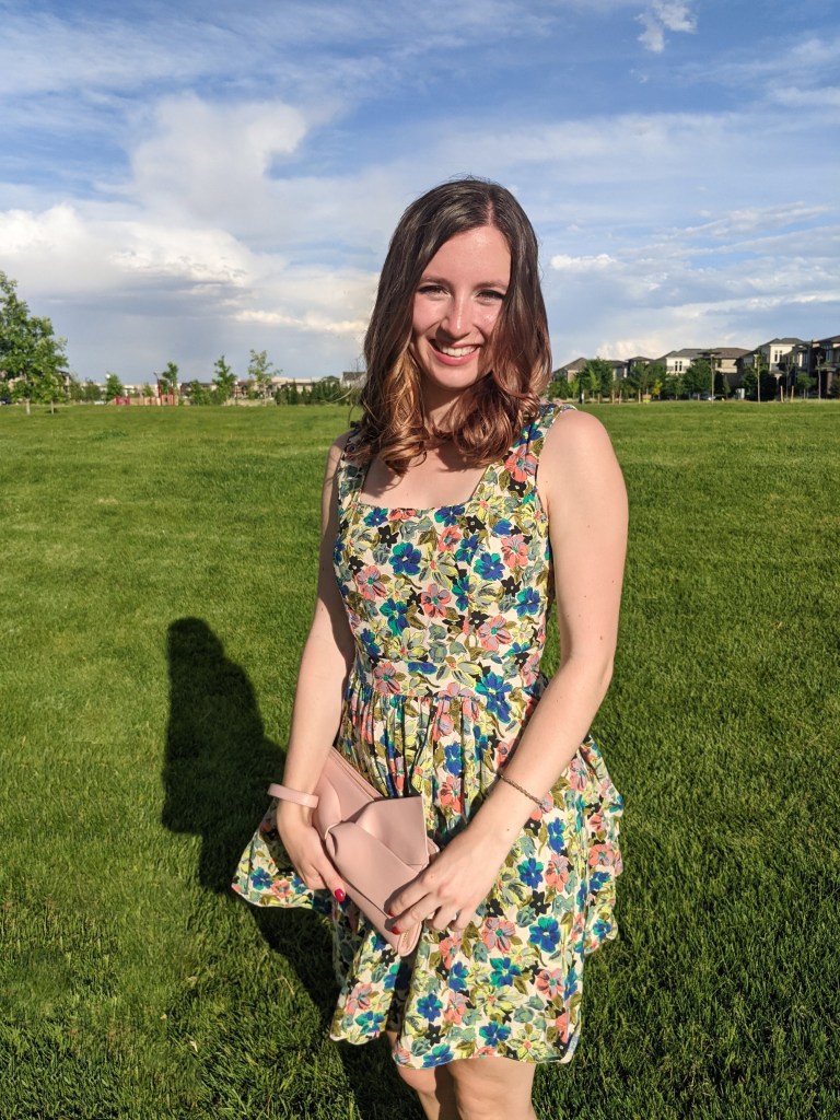 floral-dress-fit-and-flare-thrifted-secondhand-style