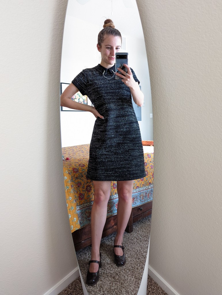 collar-brooch-tweed-collared-dress-macys-maison-jules-mary-janes