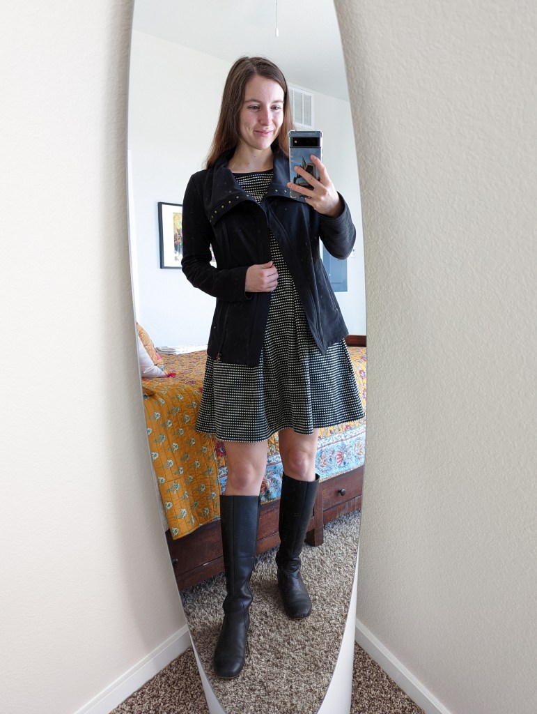 black-coat-patterned-dress-knee-boots
