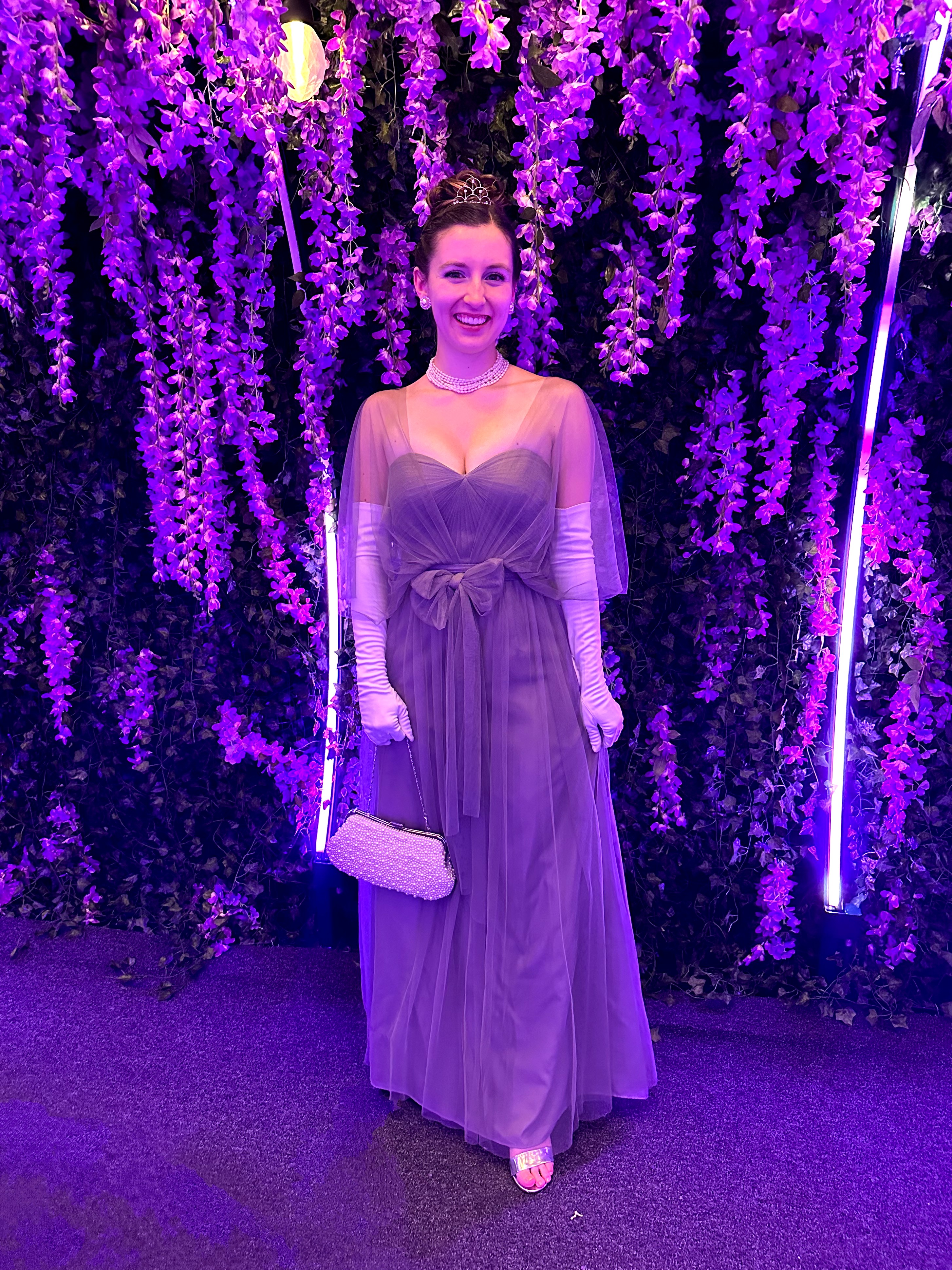 bridgerton-ball-outfit-dress-pearl-purse-convertable-bridesmaid-dress-thrifted