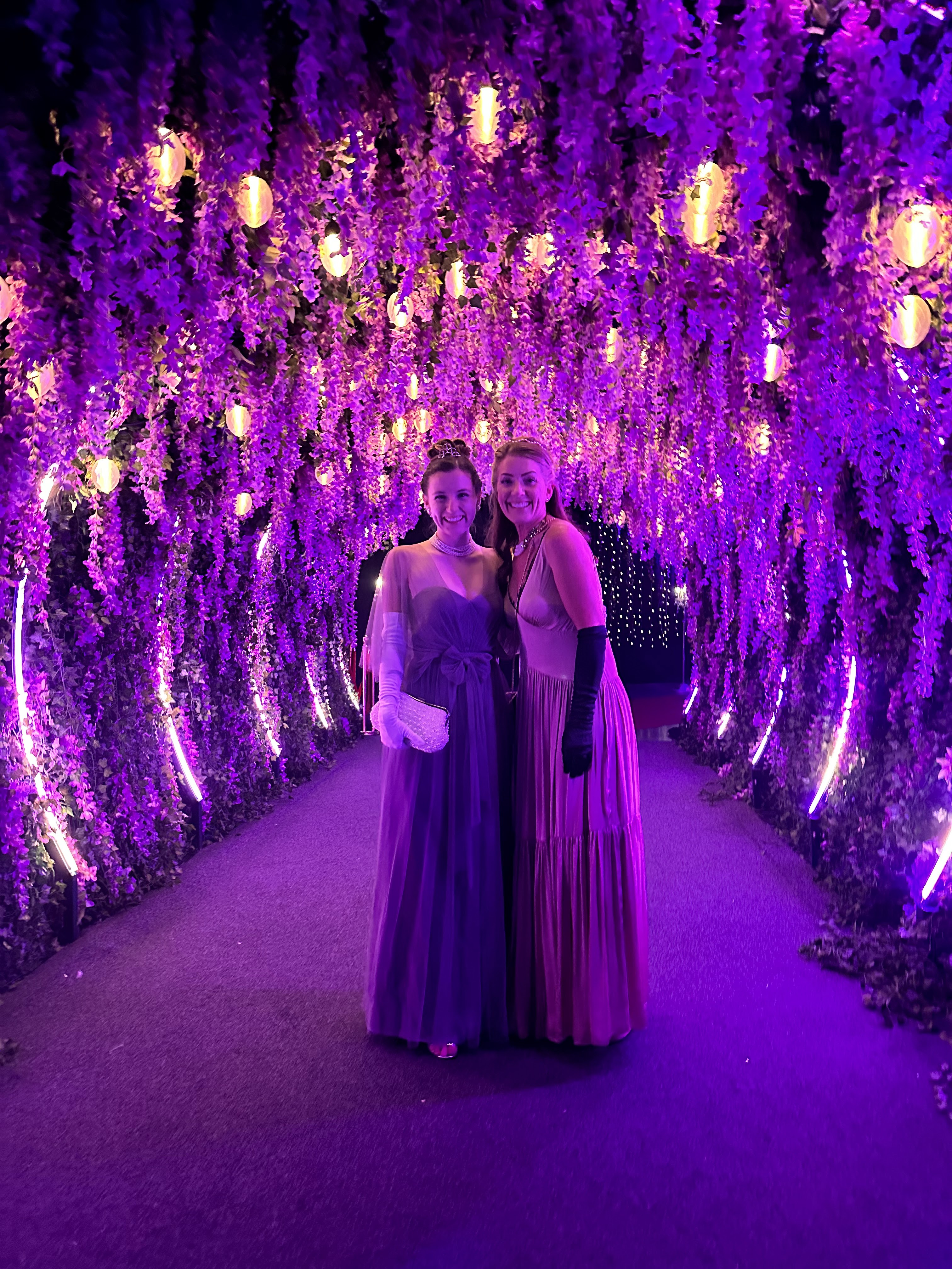 wisteria-tunnel-bridgerton-ball-tall-gloves-purple-gown