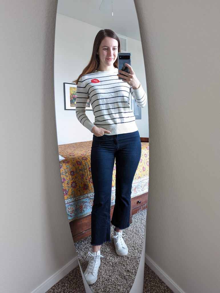 striped-sweater-banana-republic-cropped-flared-jeans-express-white-sneakers