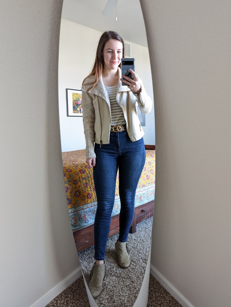 fall-outfit-beige-coat-francescas-striped-tee-skinny-jeans-express