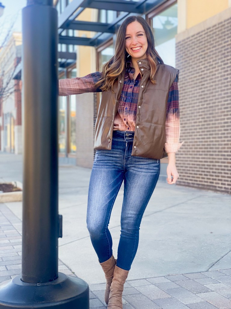 skinny-jeans-puffer-vest-flannel-apricot-lane-boutique
