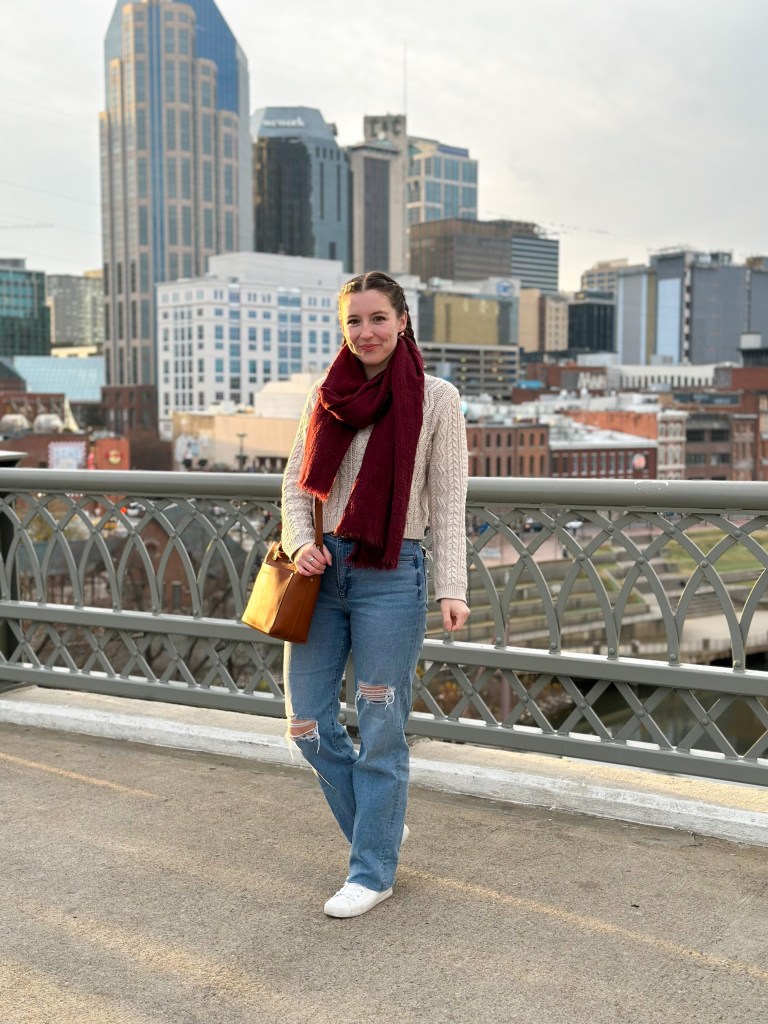 maroon-scarf-ripped-jeans-nashville-fashion