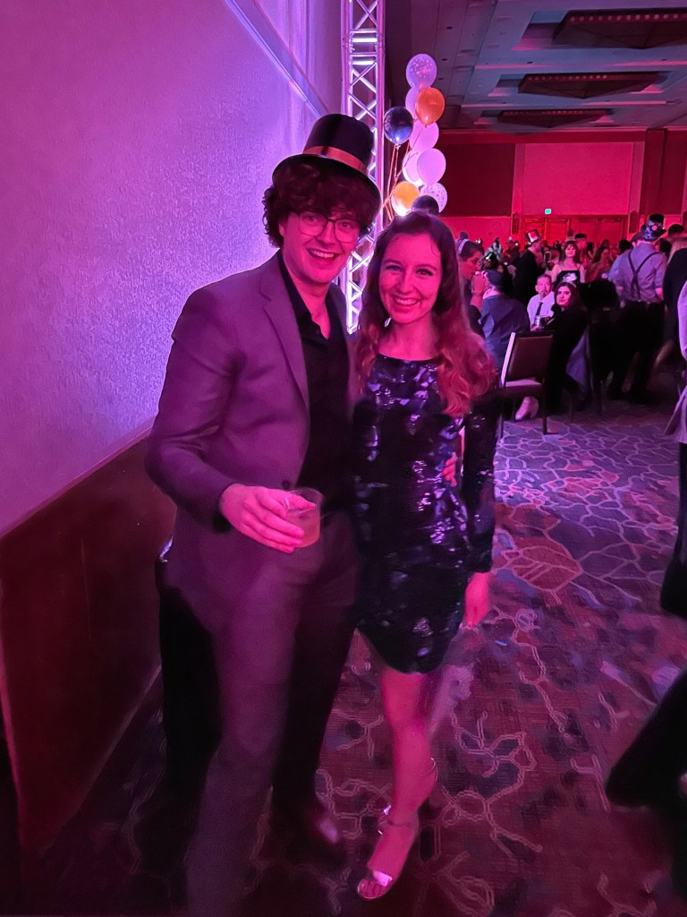 blue-thrifted-dress-new-year's-eve-NYE-outfit-party-westin-hotel