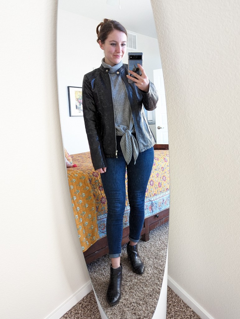 grey-turtle-neck-bohme-boutique-skinny-jeans-leather-jacket-black-booties