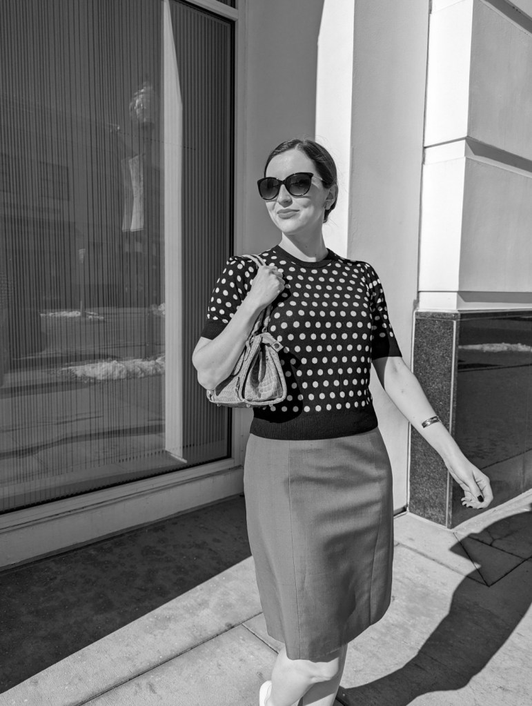 polka-dot-sweater-pencil-skirt-OOTDs-workwear