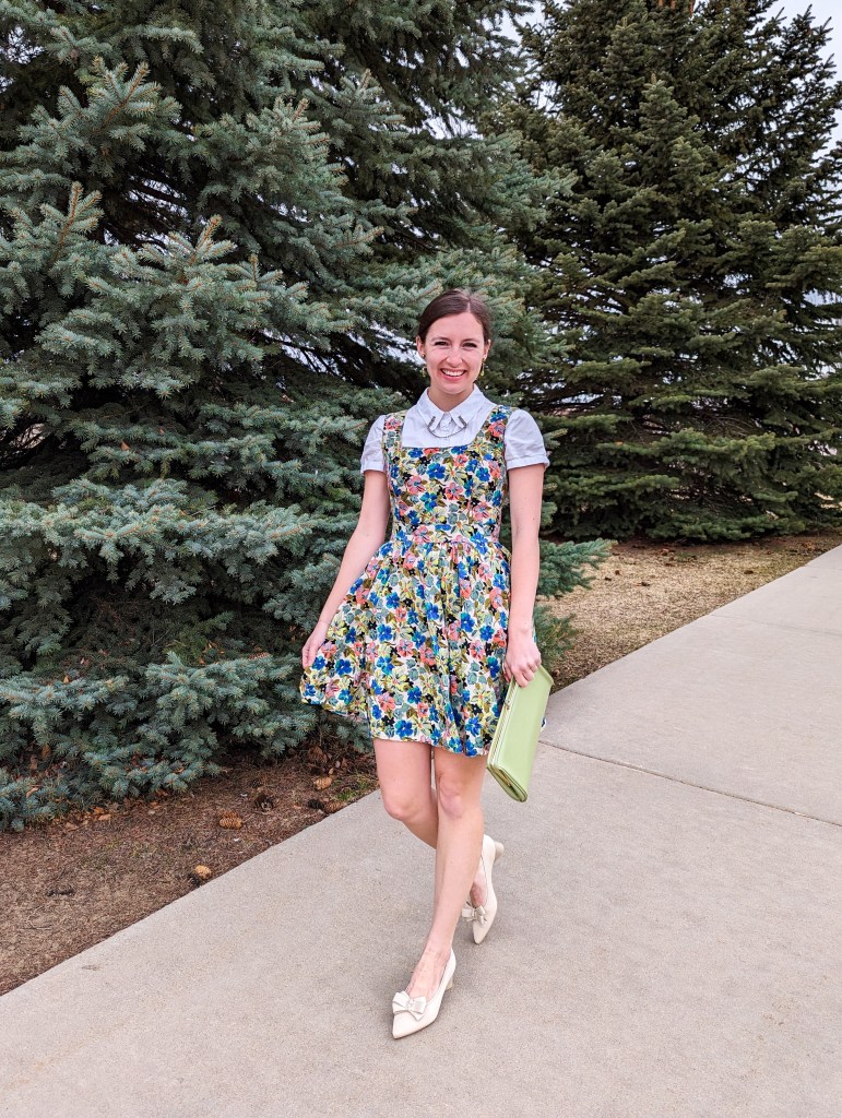 floral-dress-jumper-white-collared-shirt-vintage-old-fashioned-style