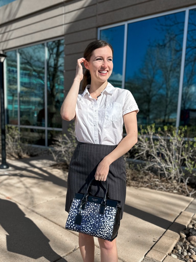 dotted-kate-spade-purse-workwear-post-grad-fashion-blogger