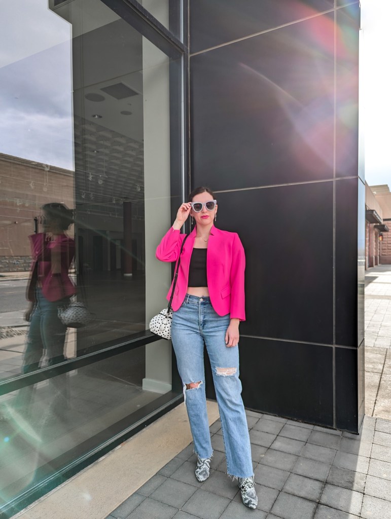 straight-leg-jeans-express-jcpenney-pink-blazer-snakeskin-booties