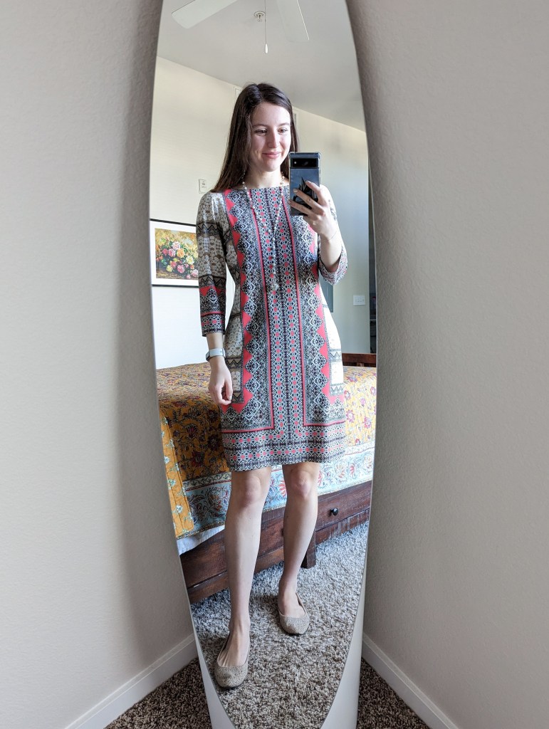 shift-dress-jcpenney-workwear-work-style-beige-flats