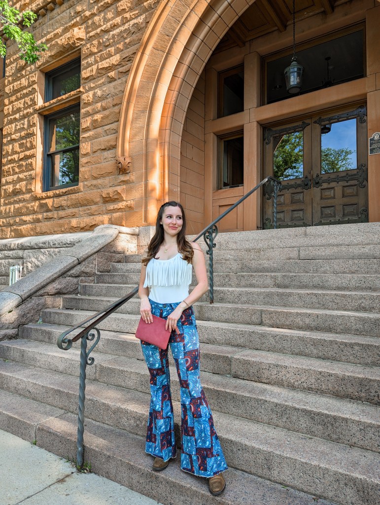 white-fringe-bodysuit-printed-bellbottom-pants-cavenders-western-style