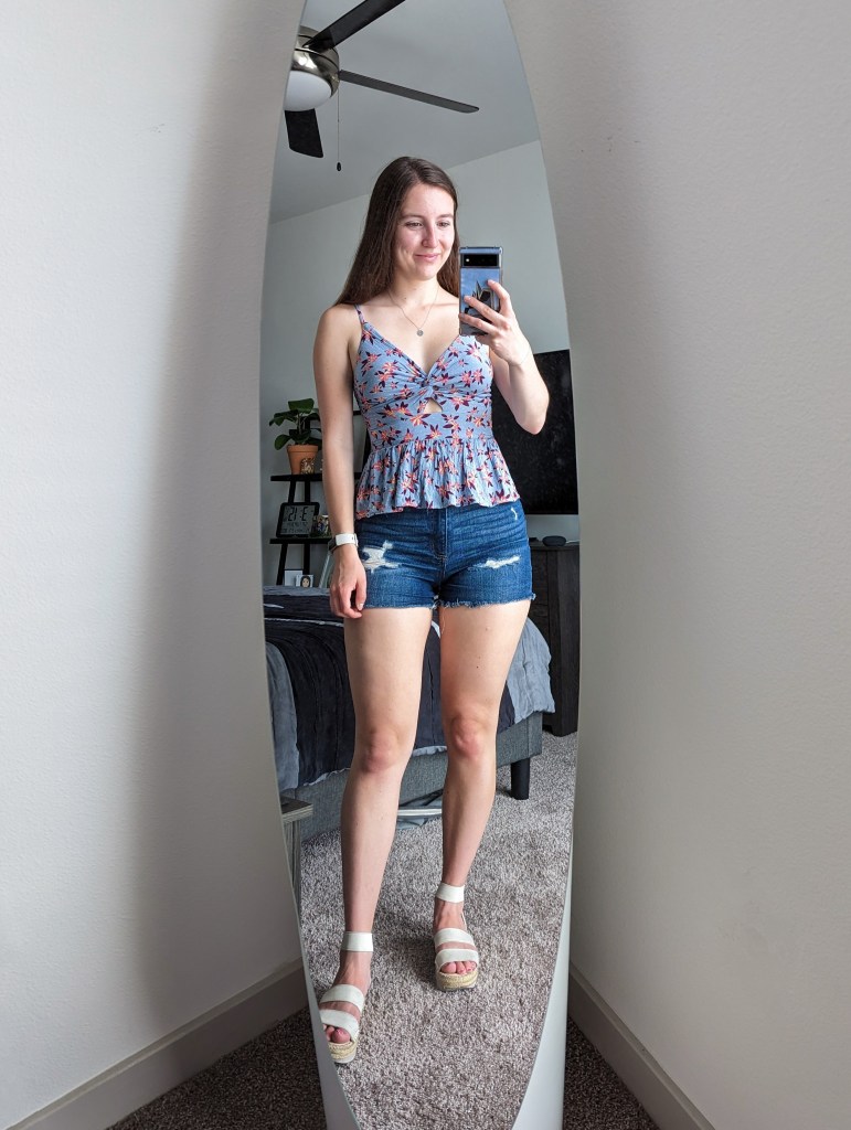 peplum-tank-francescas-denim-shorts-white-espadrilles-target-style