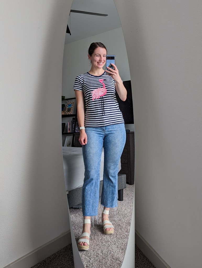 flamingo-tee-jcrew-stripes-cropped-flared-jeans-white-espadrilles