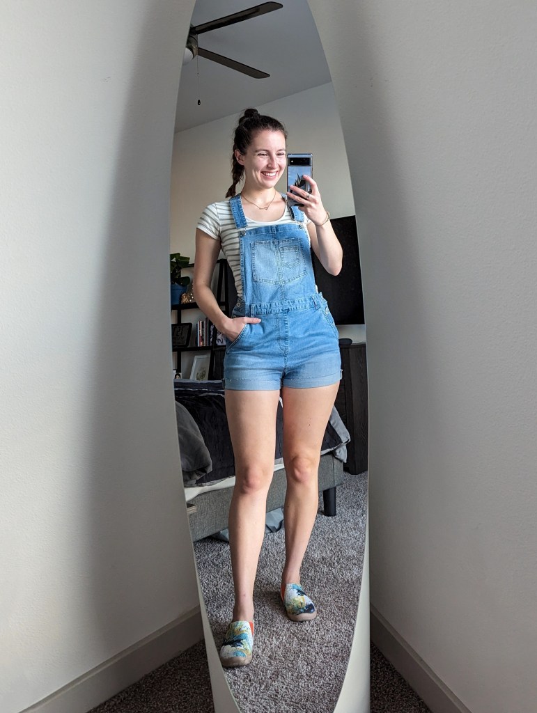 striped-tee-overalls-pollux-boutique-uin-footwear