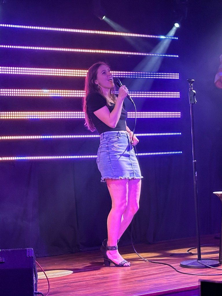 karaoke-denver-blogger-denim-skirt-night-out-black-crop-top