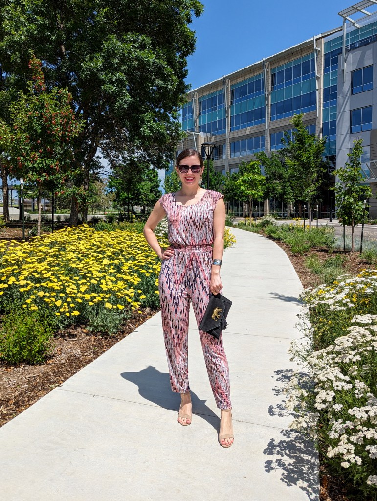 clara-sunwoo-jumpsuit-black-clutch-nude-heels-black-sunglasses