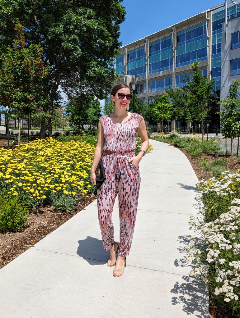 wear-to-work-clara-sunwoo-geometric-pattern-yellow-flowers-summer-outfit