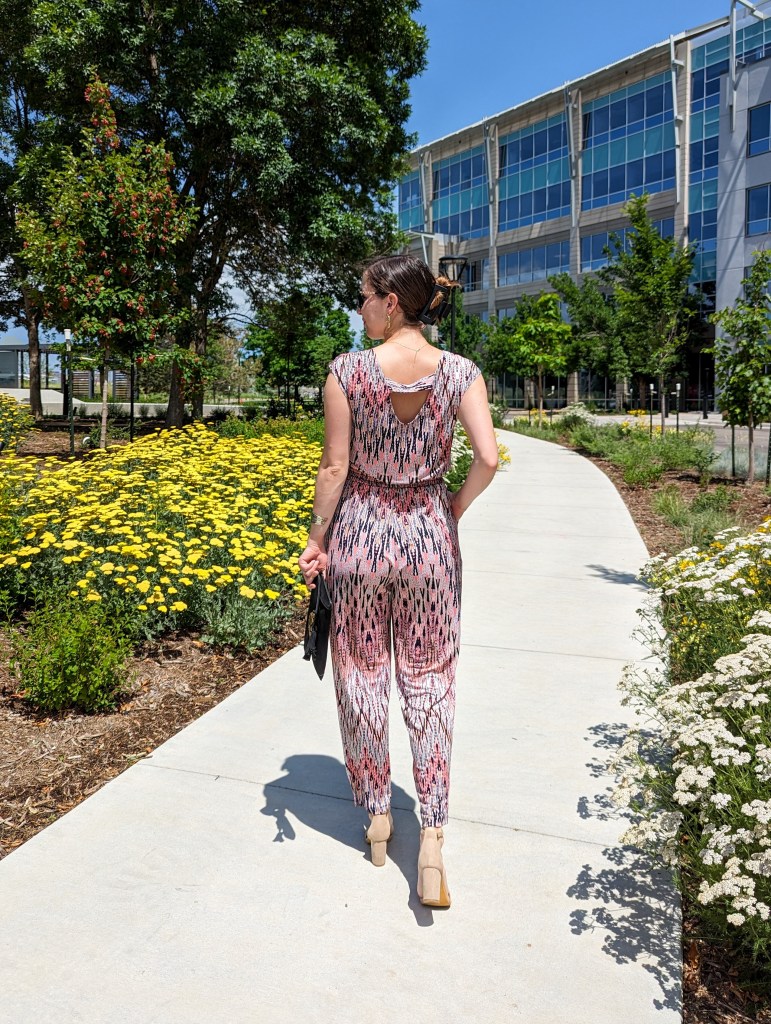 denver-fashion-blogger-summer-outfit-geometric-pattern-pink-black-nude-heels